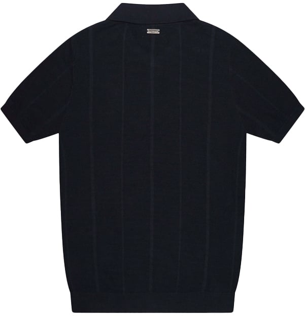 Quotrell Cruz Knitted Polo Blauw