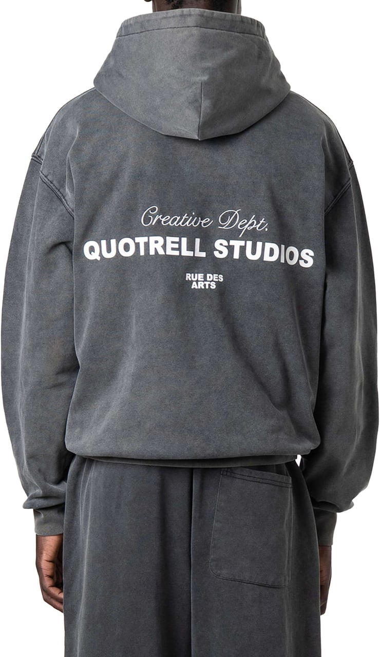 Quotrell Kiga Hoodie | Acid Grey/white Grijs