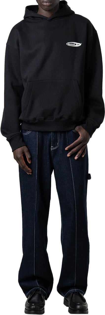 Quotrell Emblem Hoodie | Black/white Zwart