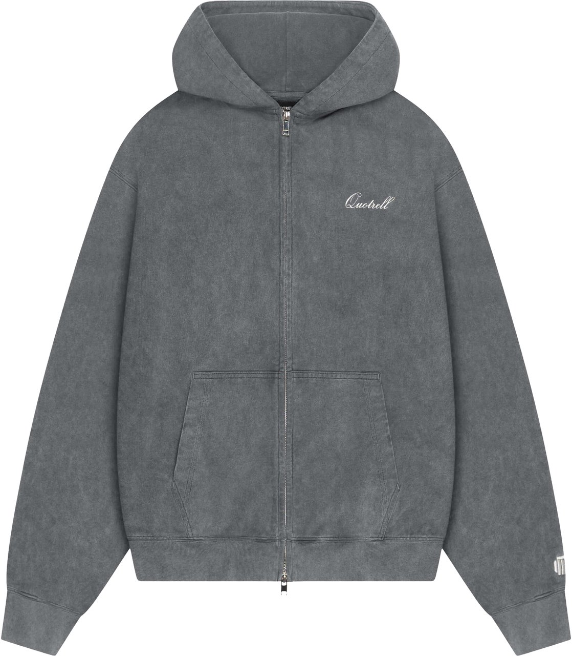 Quotrell Norris Zip Hoodie | Acid Grey Grijs