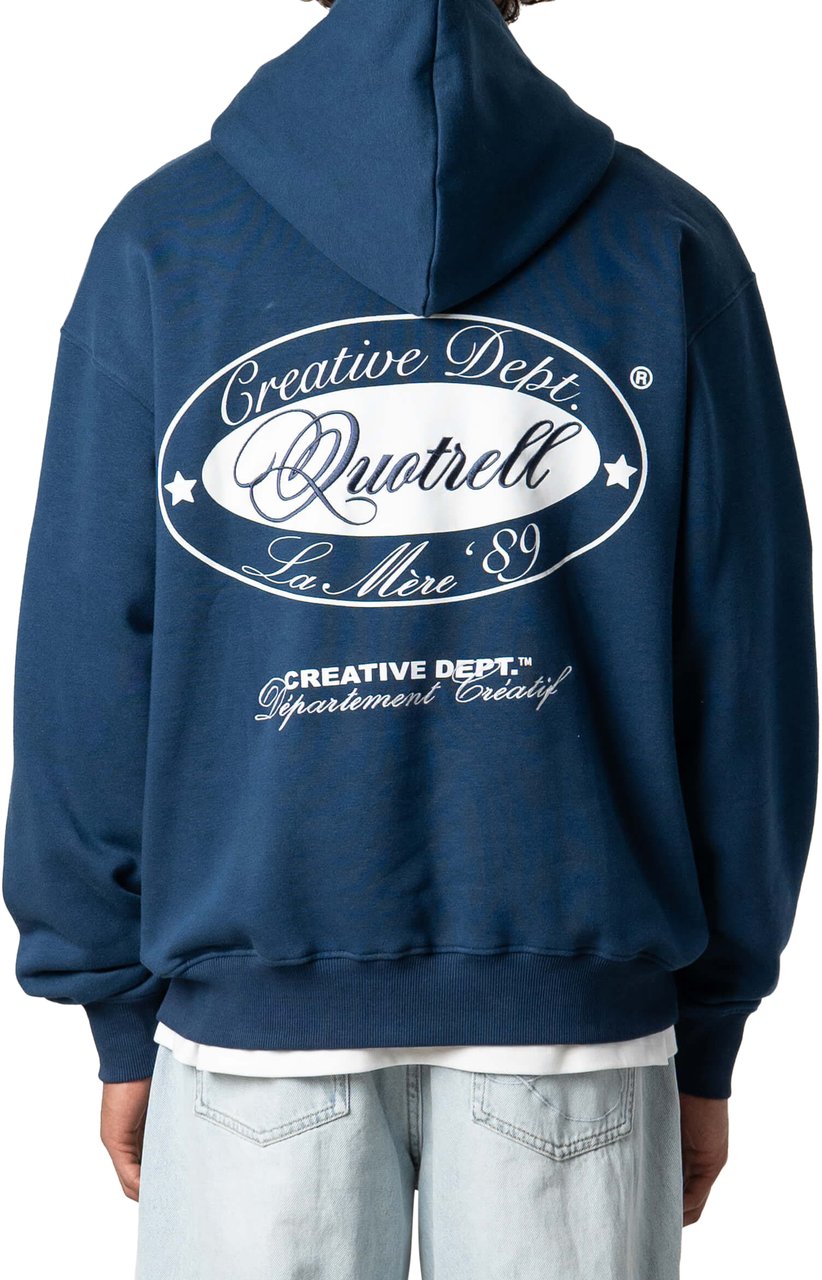 Quotrell La Mere Hoodie | Navy/white Blauw