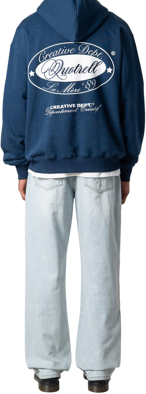 Quotrell La Mere Hoodie | Navy/white Blauw