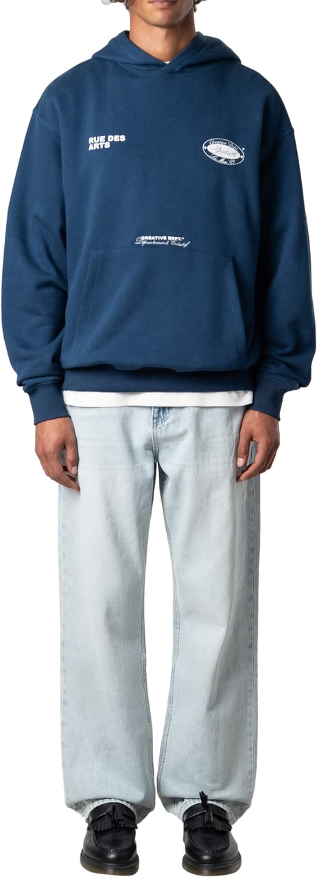 Quotrell La Mere Hoodie | Navy/white Blauw