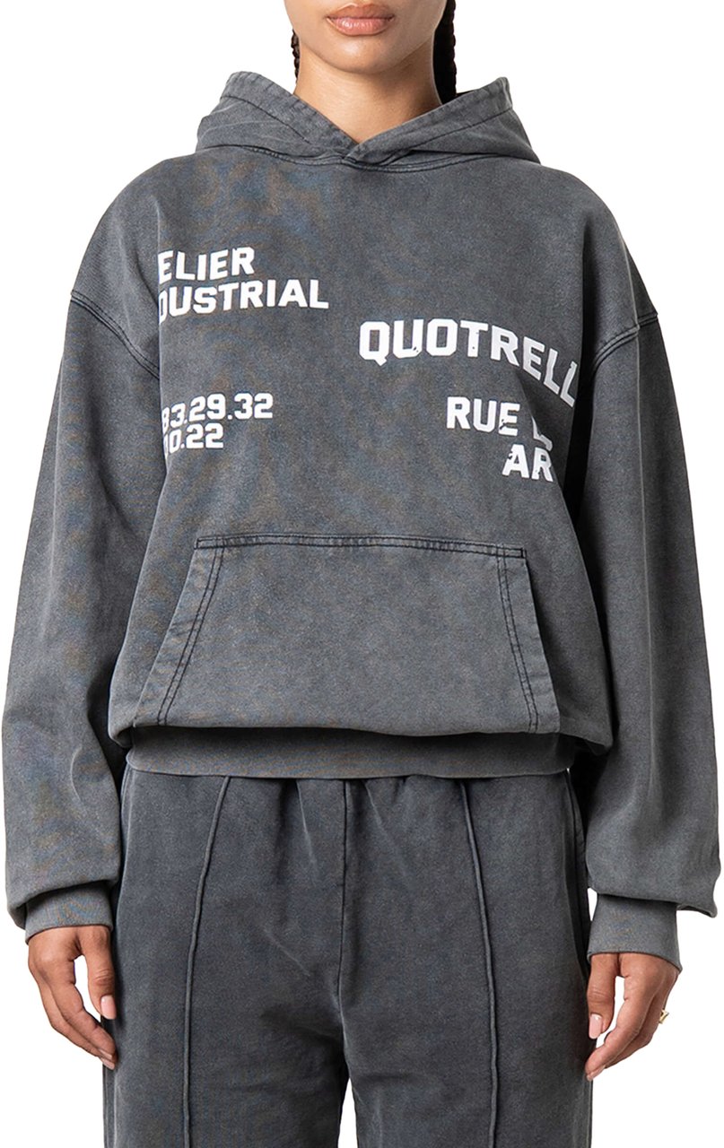 Quotrell Industrial Hoodie | Acid Grey/white Grijs