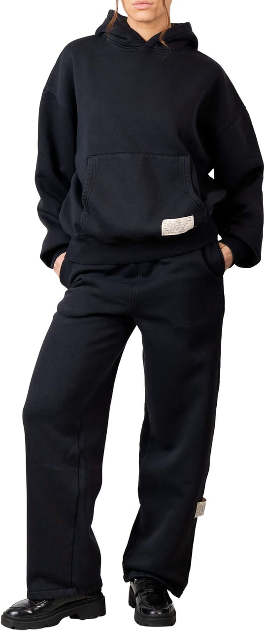 Quotrell Blank Hoodie | Washed Black Zwart