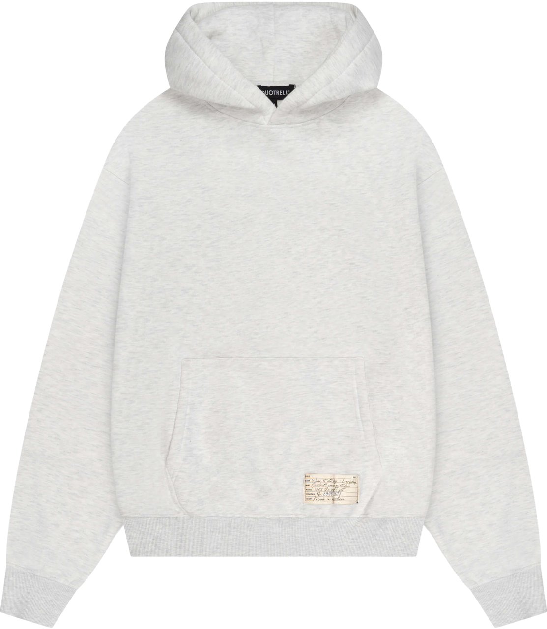 Quotrell Blank Hoodie | Grey Melee Grijs