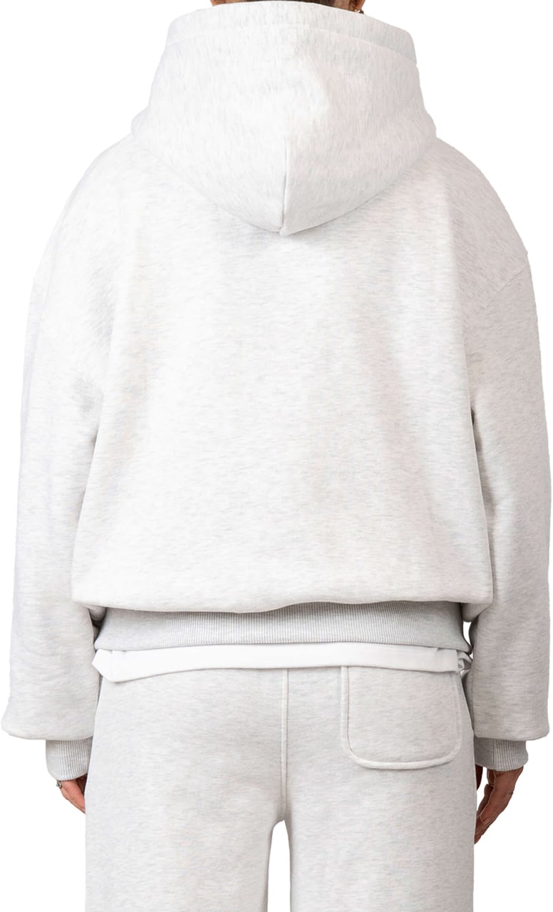 Quotrell Blank Hoodie | Grey Melee Grijs