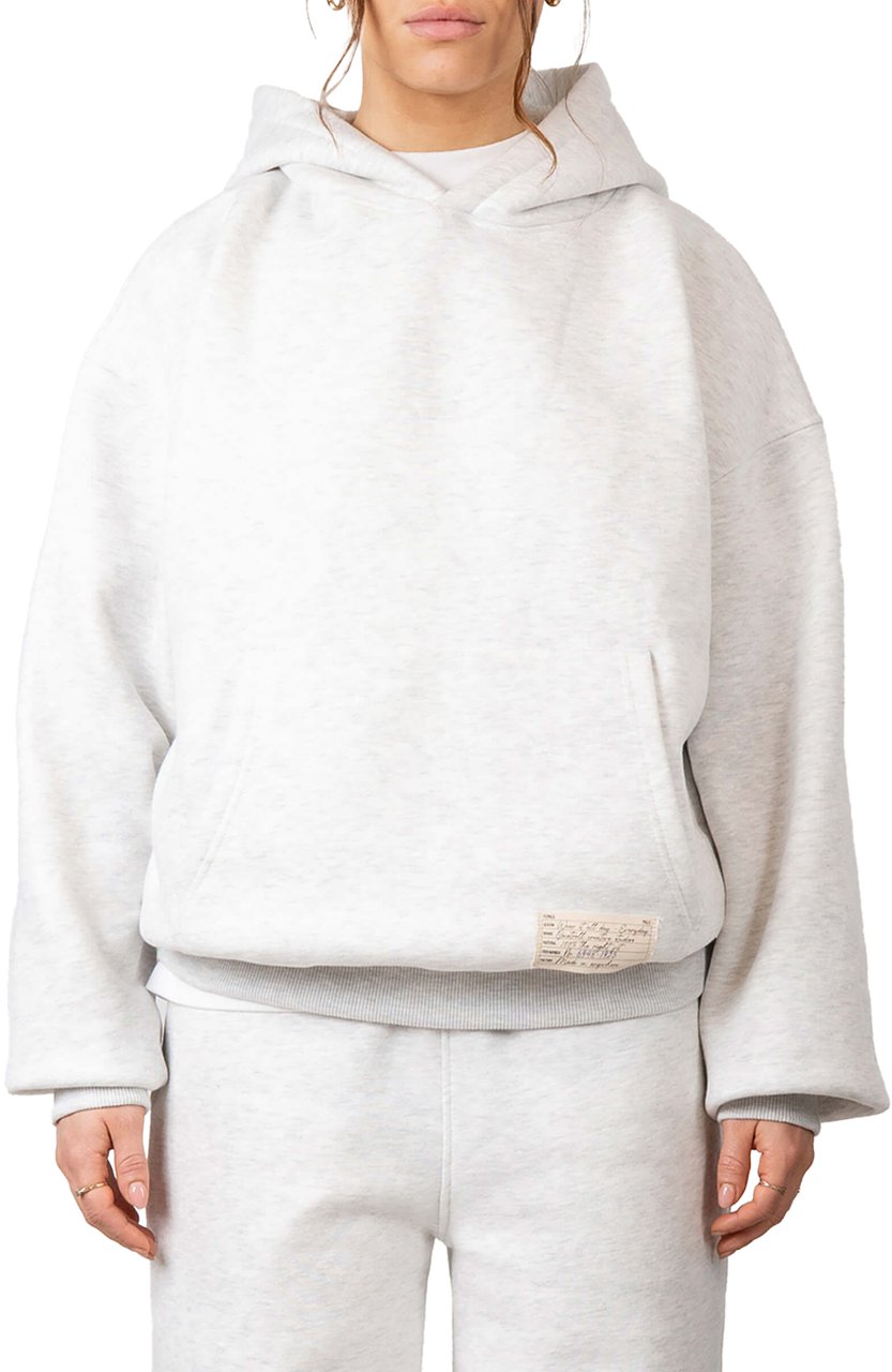 Quotrell Blank Hoodie | Grey Melee Grijs