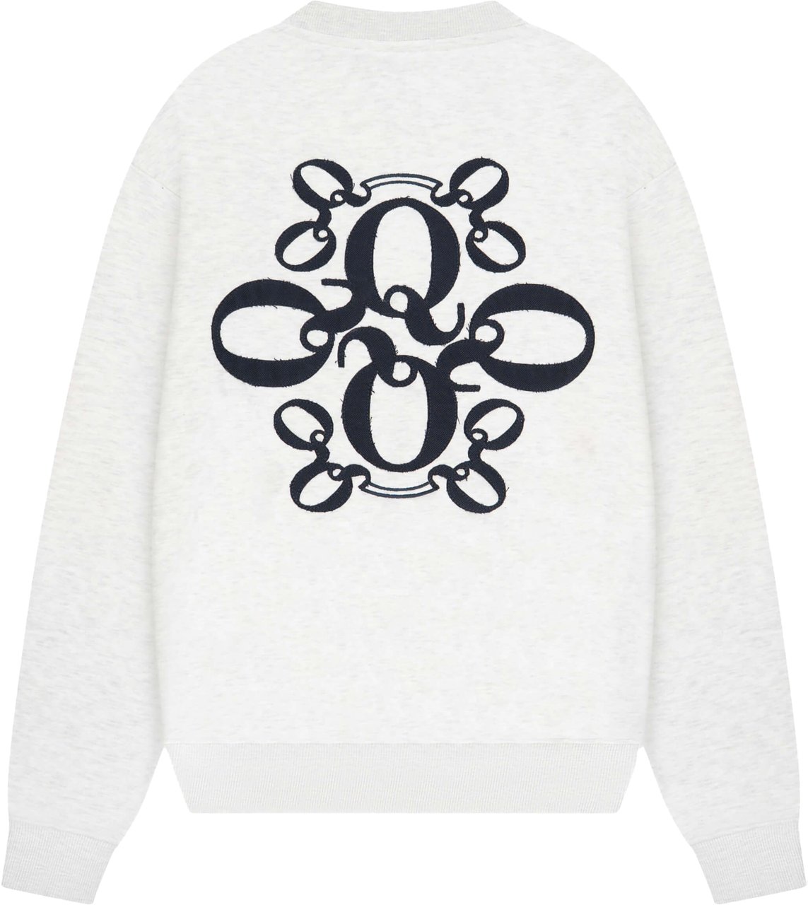 Quotrell Insignia Crewneck | Light Grey Melee/nav Grijs