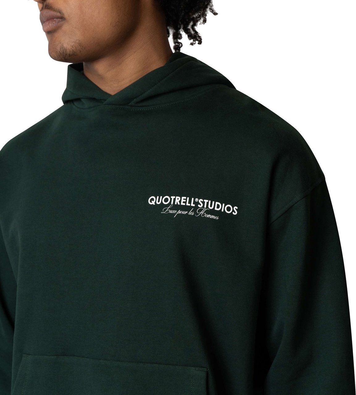 Quotrell Swan Hoodie | Petrol/white Groen