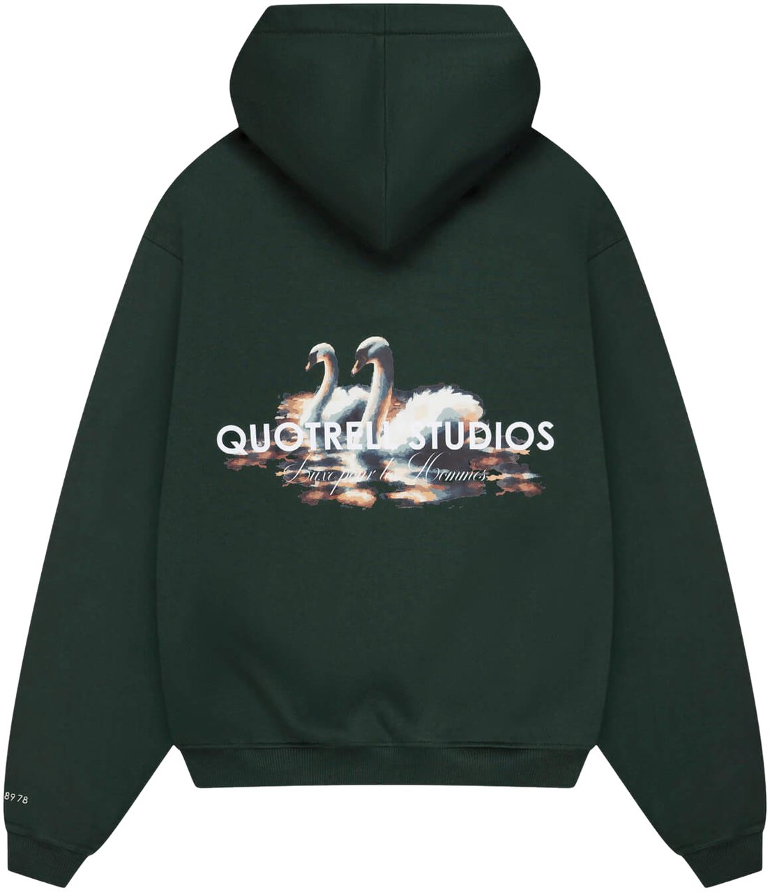 Quotrell Swan Hoodie | Petrol/white Groen