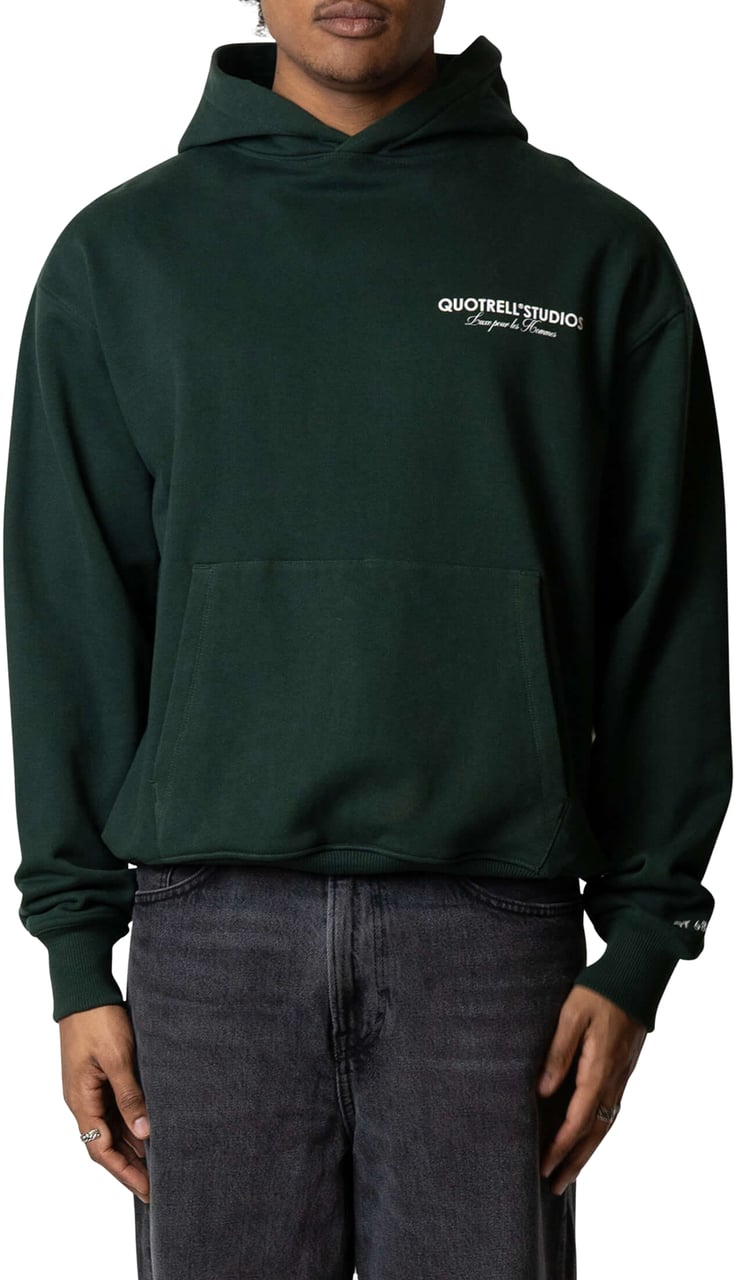 Quotrell Swan Hoodie | Petrol/white Groen