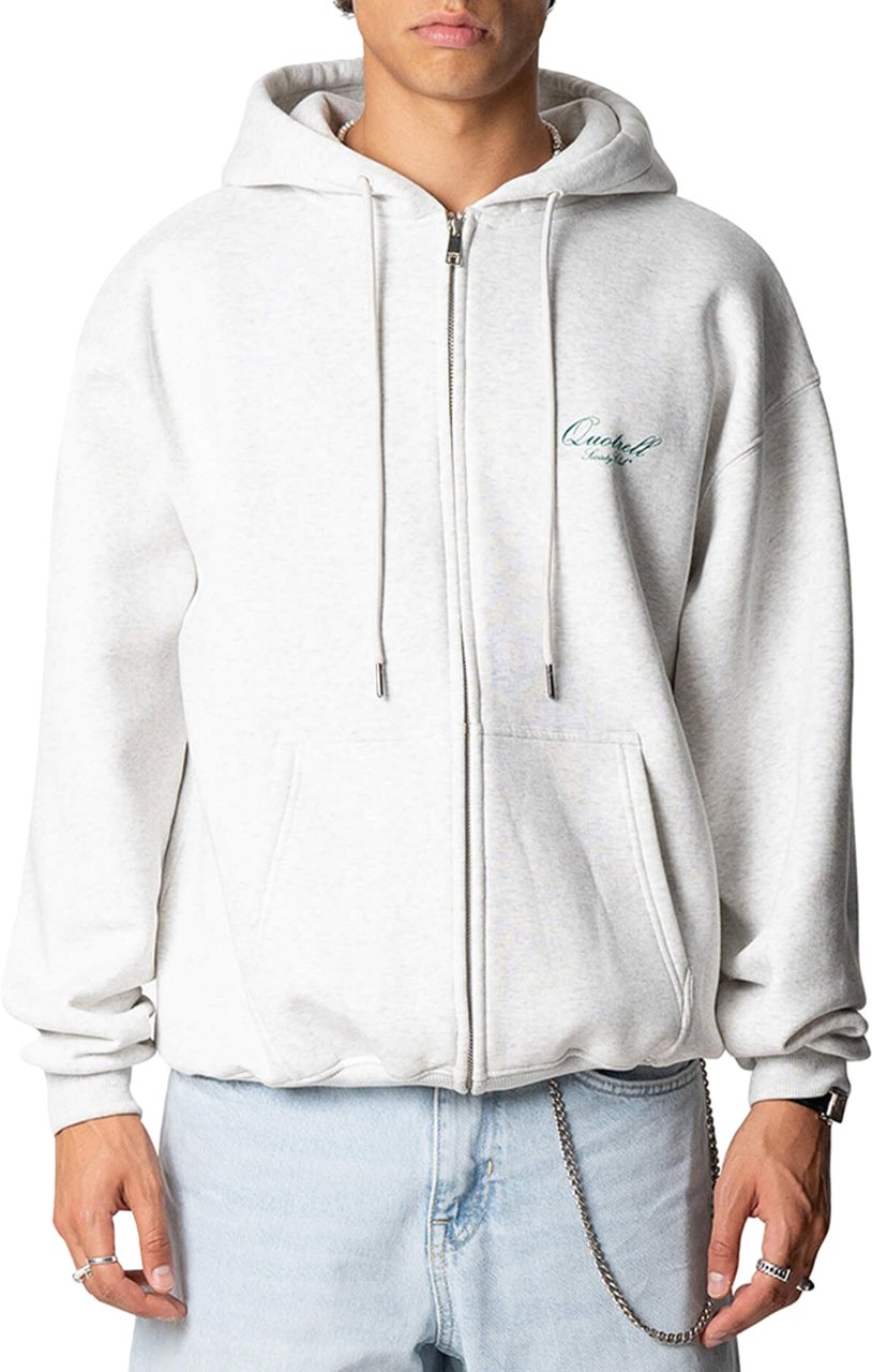Quotrell Creators Zip Hoodie | Light Grey Melee/gre Grijs