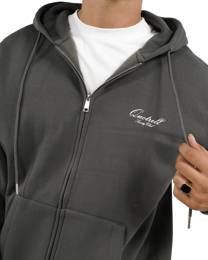 Quotrell Creators Zip Hoodie Grijs