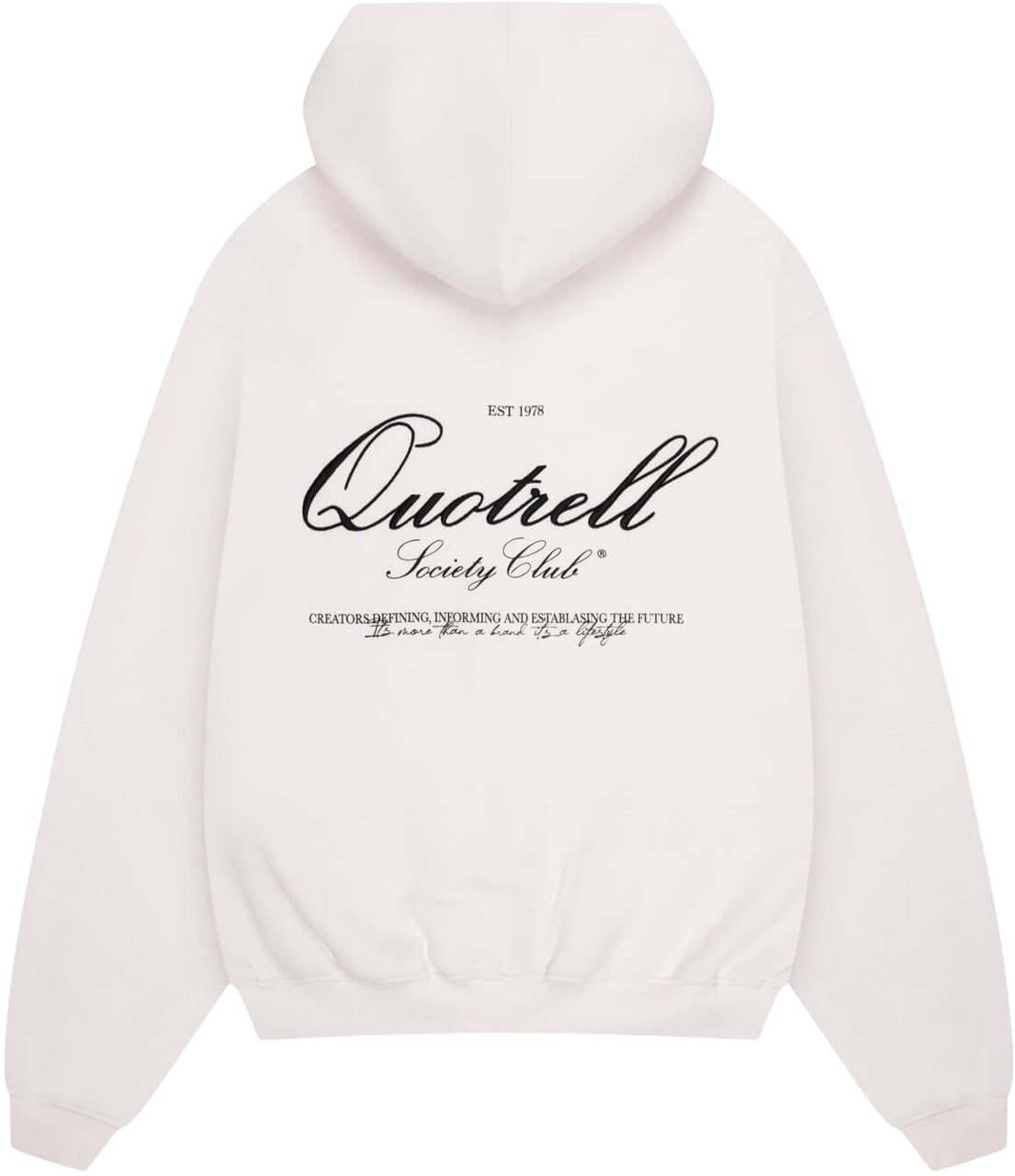 Quotrell Creators Zip Hoodie | Off White/black Wit