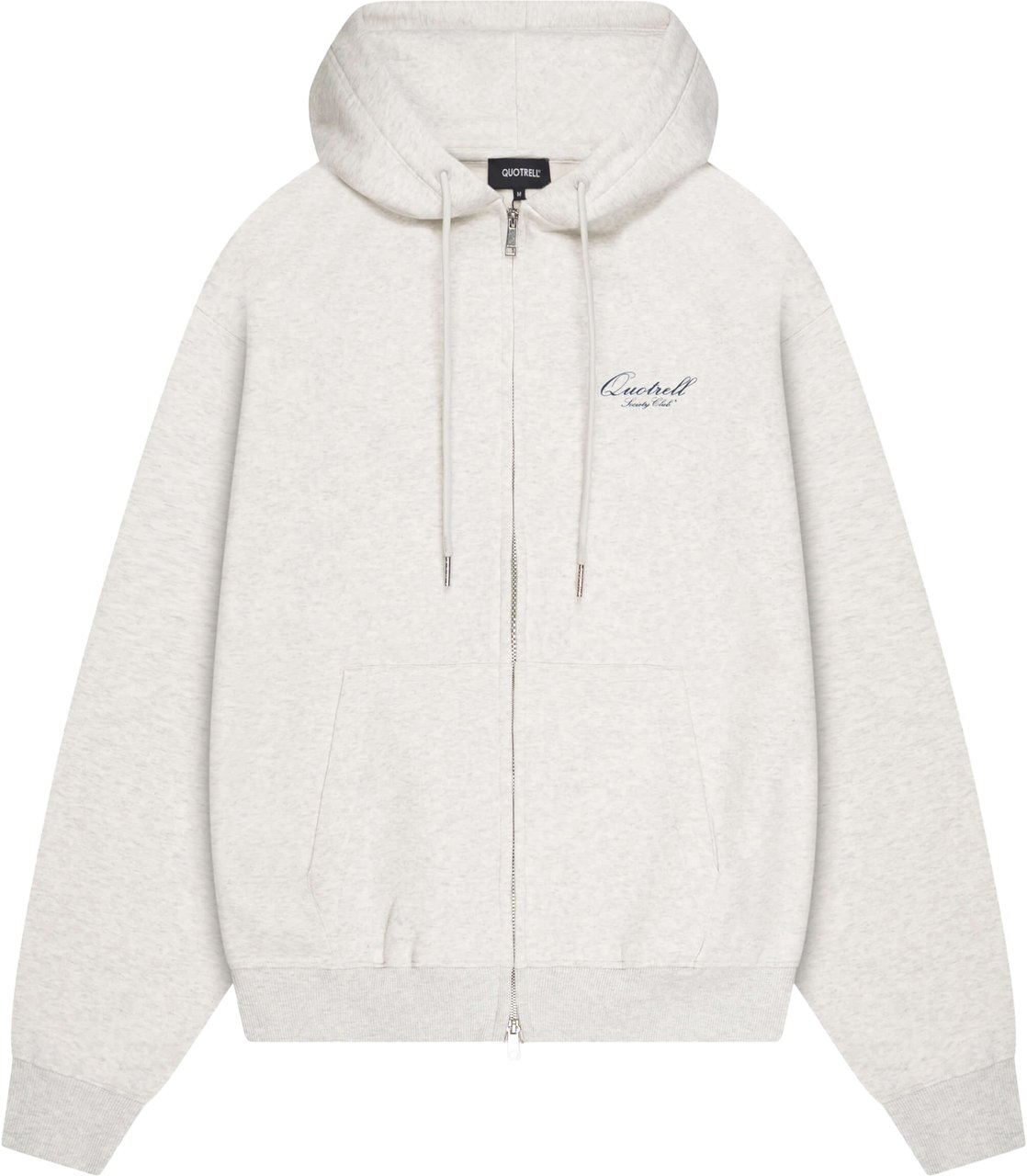 Quotrell Creators Zip Hoodie | Light Grey Melee/blu Grijs