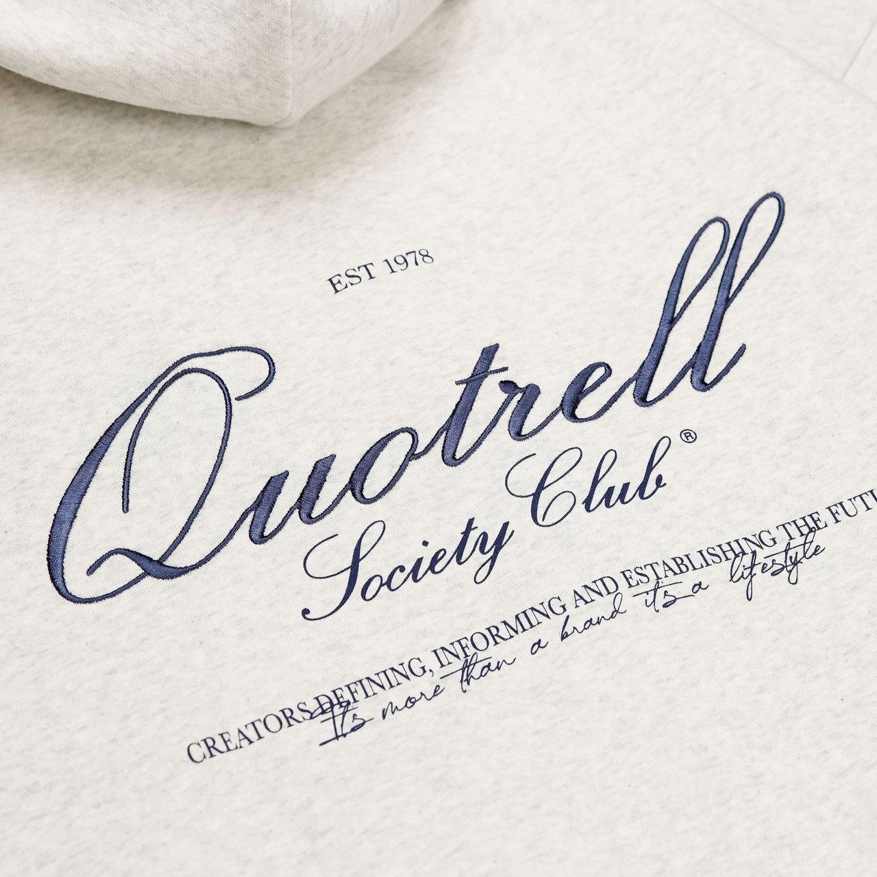 Quotrell Creators Zip Hoodie | Light Grey Melee/blu Grijs