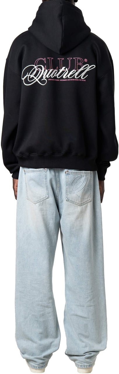 Quotrell Futura Hoodie | Black/white Zwart