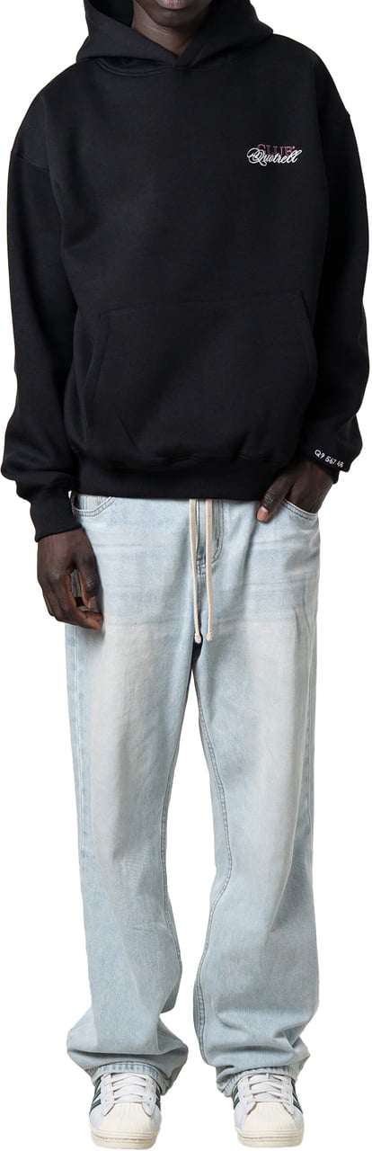 Quotrell Futura Hoodie | Black/white Zwart