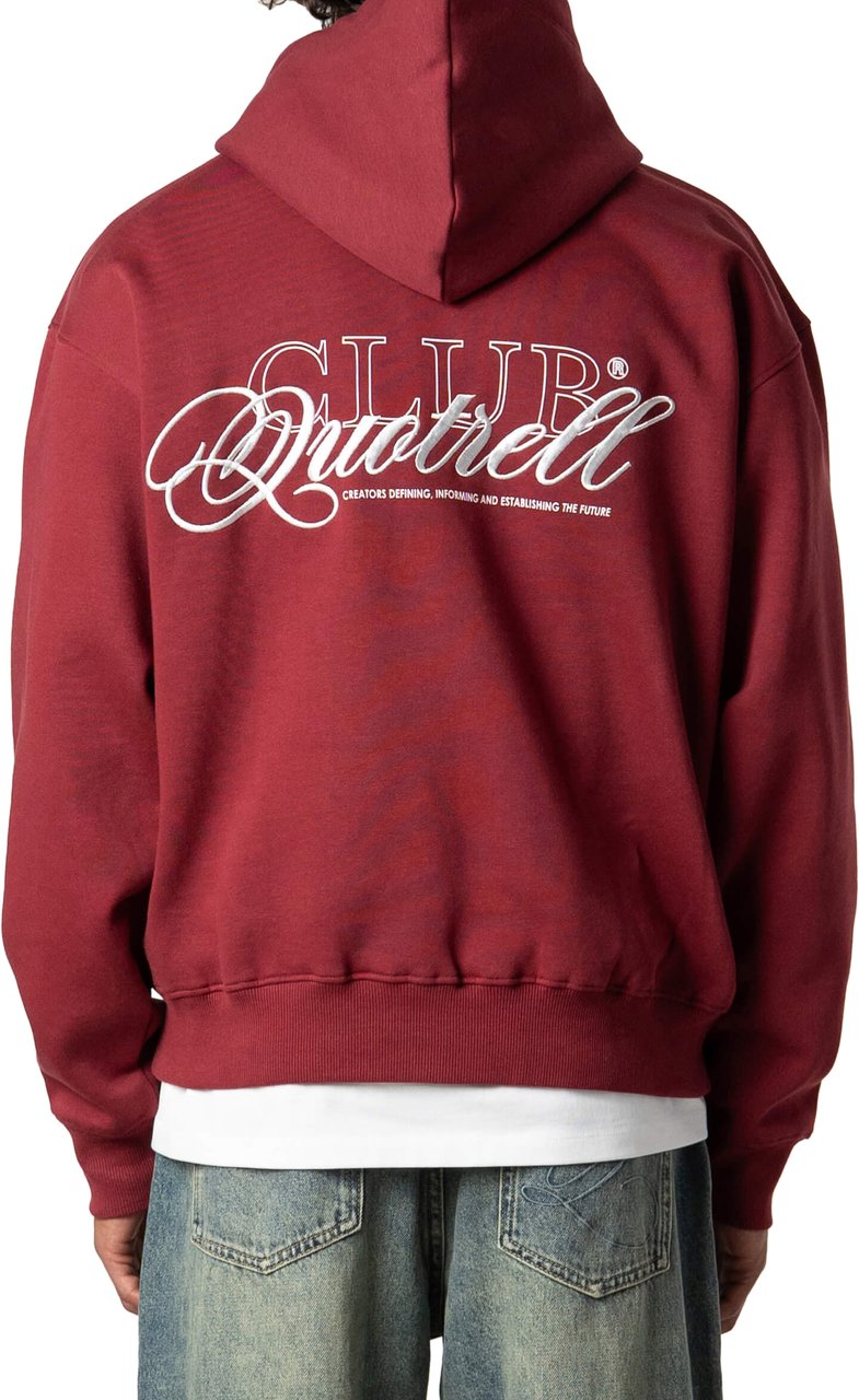 Quotrell Futura Hoodie | Bordeaux/white Rood