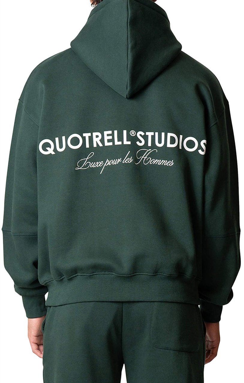 Quotrell Studios Zip Hoodie | Petrol/white Groen
