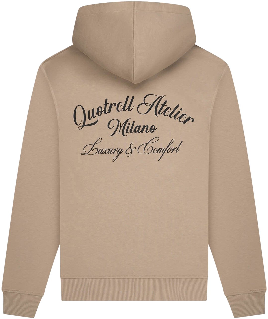 Quotrell Atelier Milano Hoodie | Taupe/black Beige