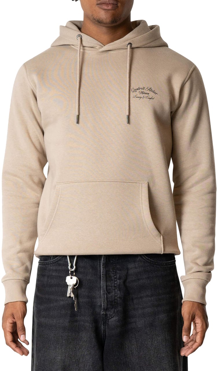Quotrell Atelier Milano Hoodie | Taupe/black Beige