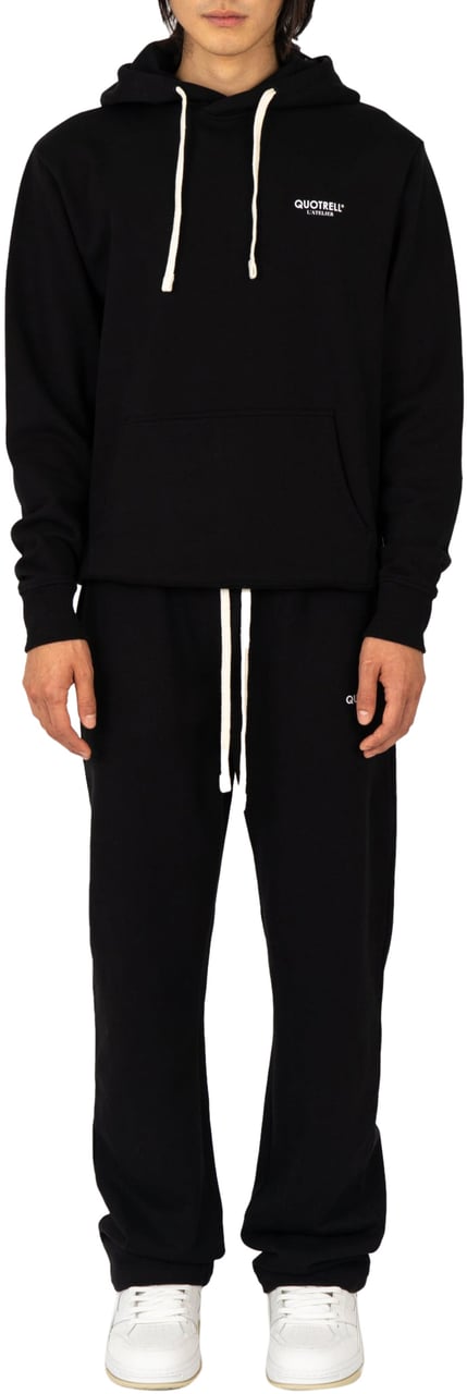 Quotrell L'atelier Hoodie | Black/white Zwart
