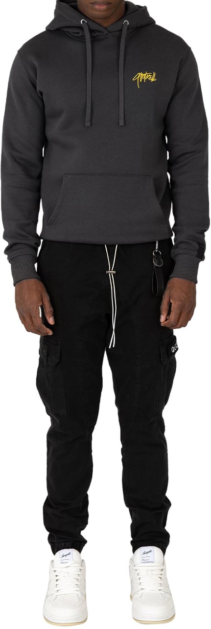 Quotrell Monterey Unity Hoodie | Anthracite/yellow Zwart
