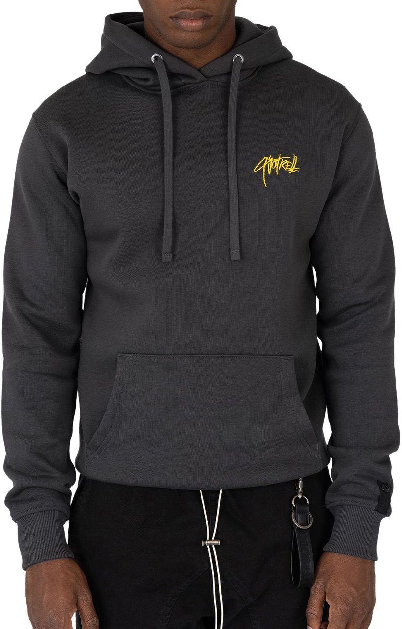 Quotrell Monterey Unity Hoodie | Anthracite/yellow Zwart