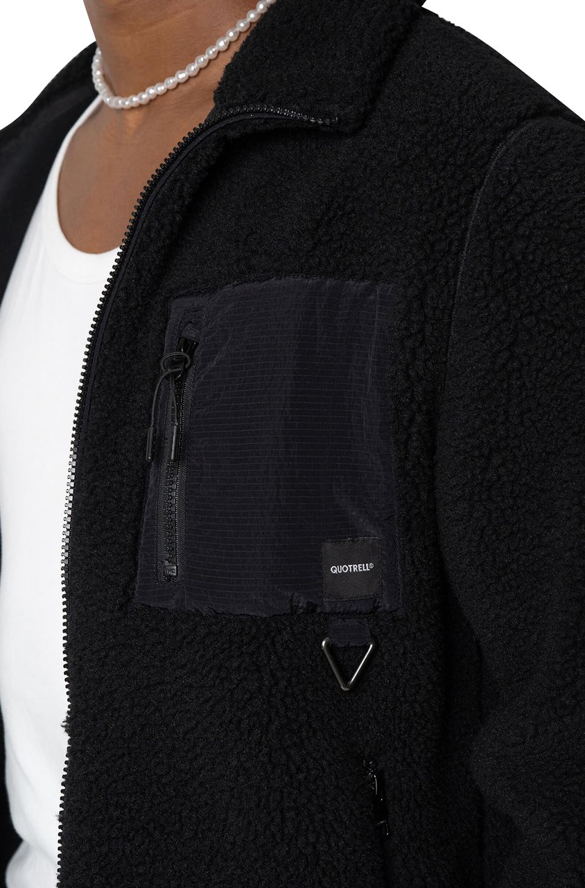 Quotrell Montagne Zip Jacket | Black/black Zwart