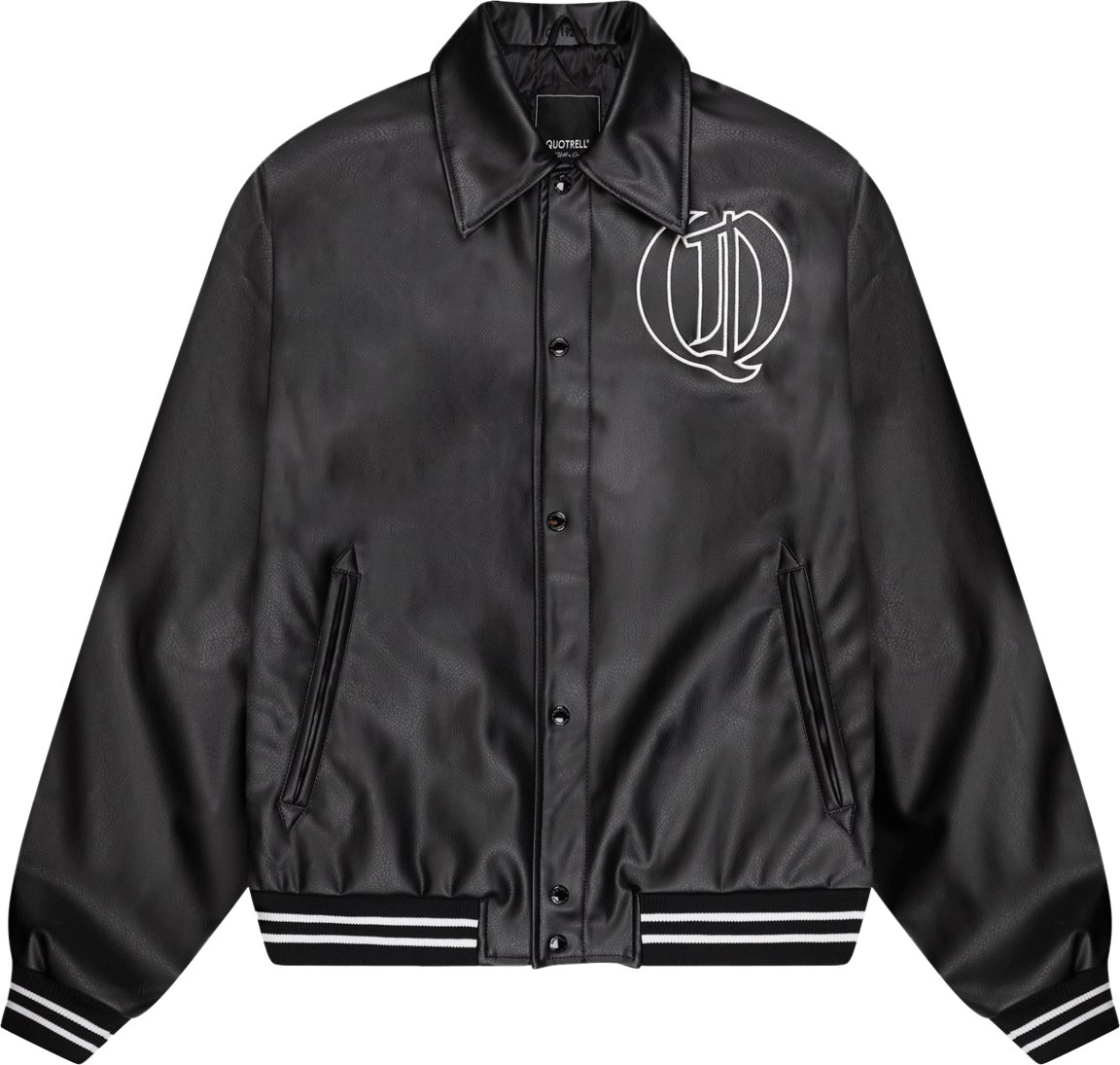 Quotrell Sentinel Pu Jacket | Black/white Zwart