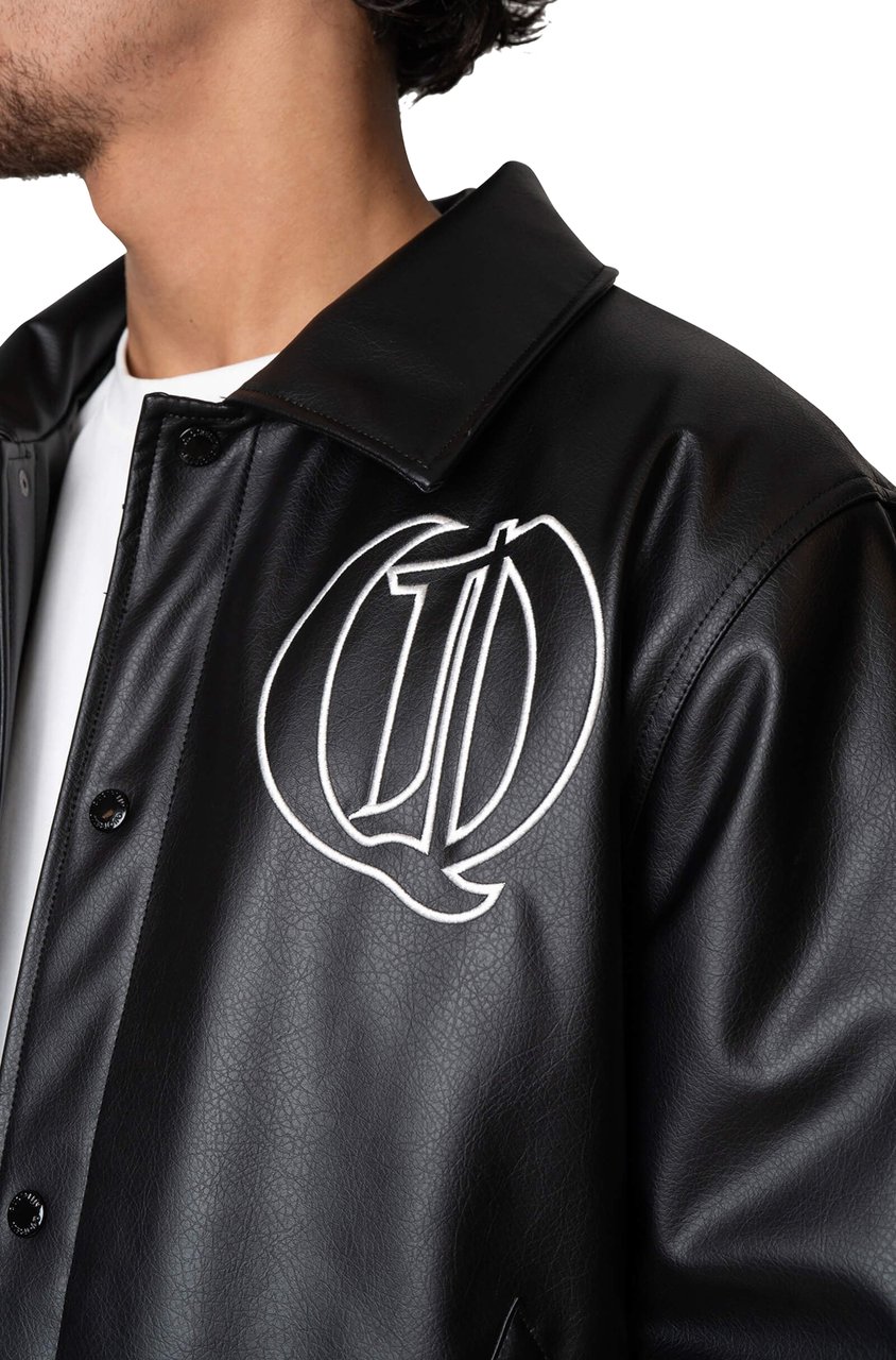 Quotrell Sentinel Pu Jacket | Black/white Zwart