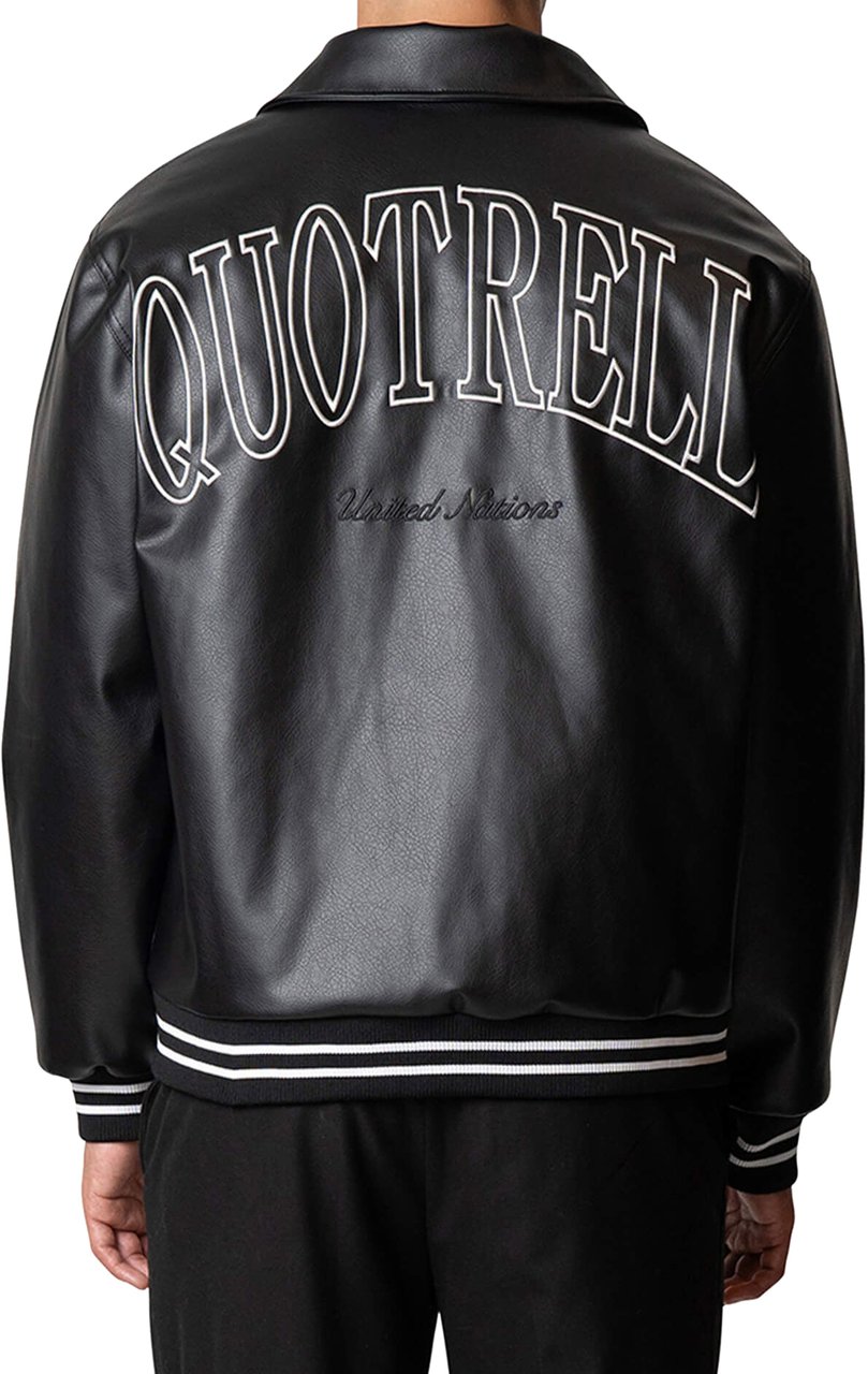 Quotrell Sentinel Pu Jacket | Black/white Zwart