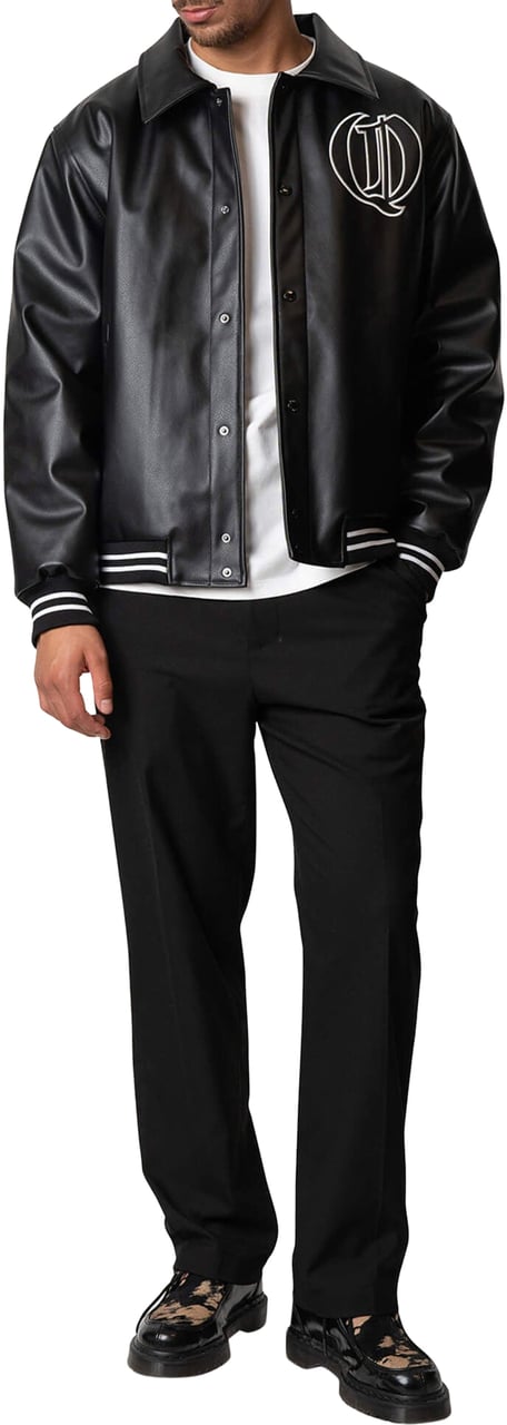 Quotrell Sentinel Pu Jacket | Black/white Zwart