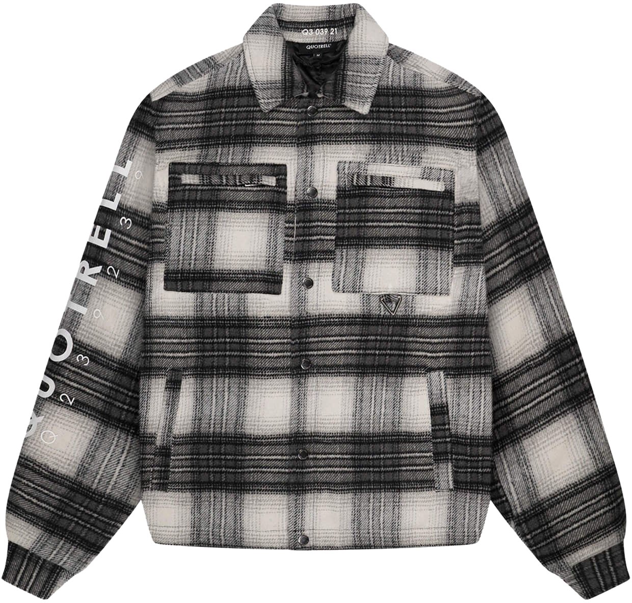 Quotrell Wyatt Quilted Jacket | White/black Wit