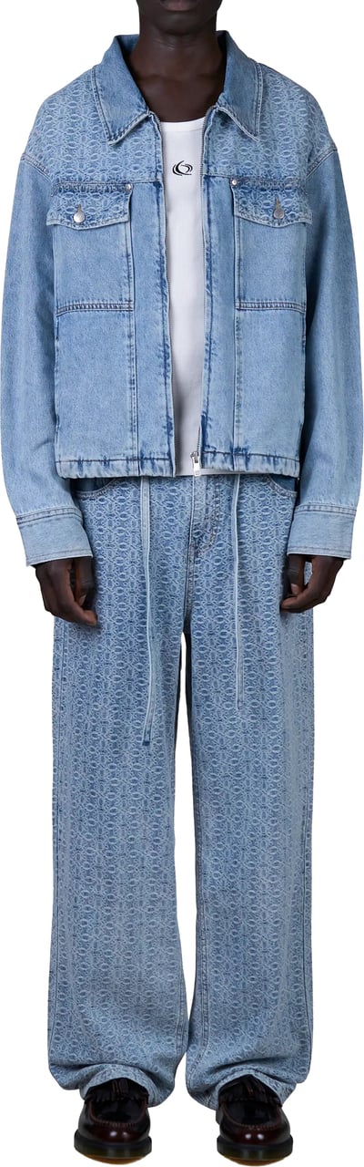 Quotrell Rocco Denim Jacket | Washed Blue Blauw