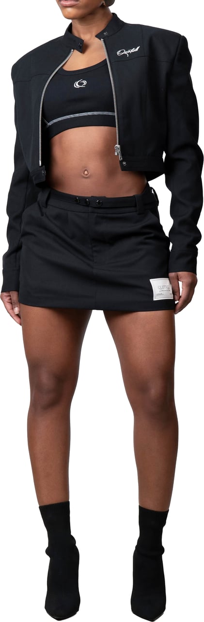 Quotrell Aria Jacket | Black/white Zwart