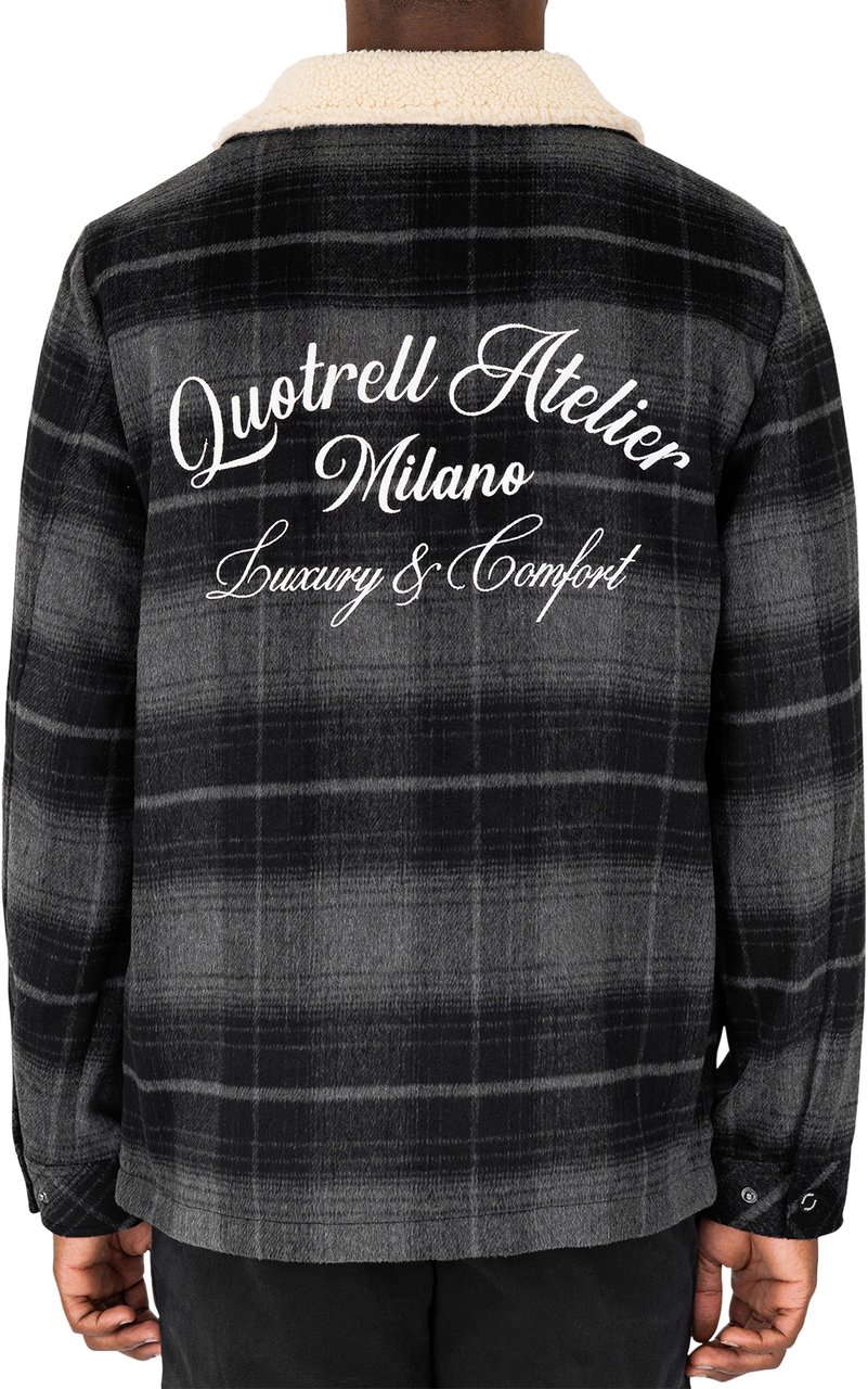 Quotrell Lugano Overshirt | Black/white Zwart