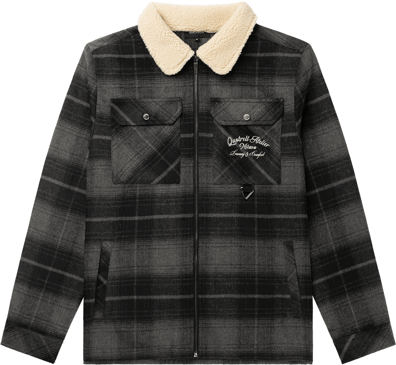 Quotrell Lugano Overshirt | Black/white Zwart