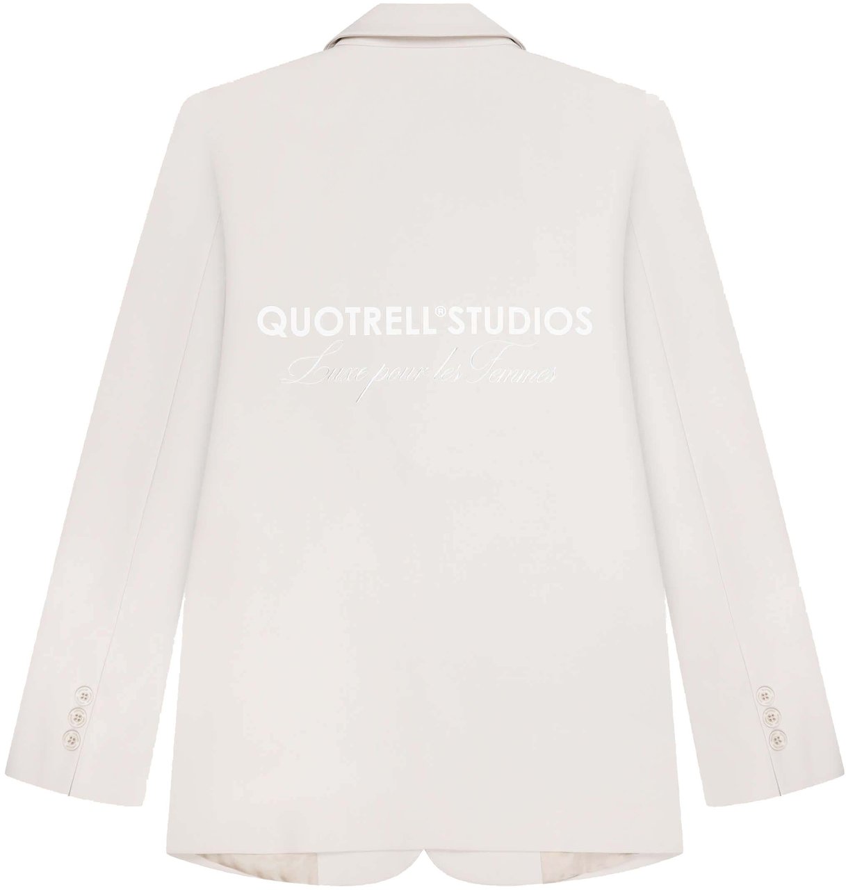 Quotrell Fee Oversized Blazer | Light Beige/white Beige