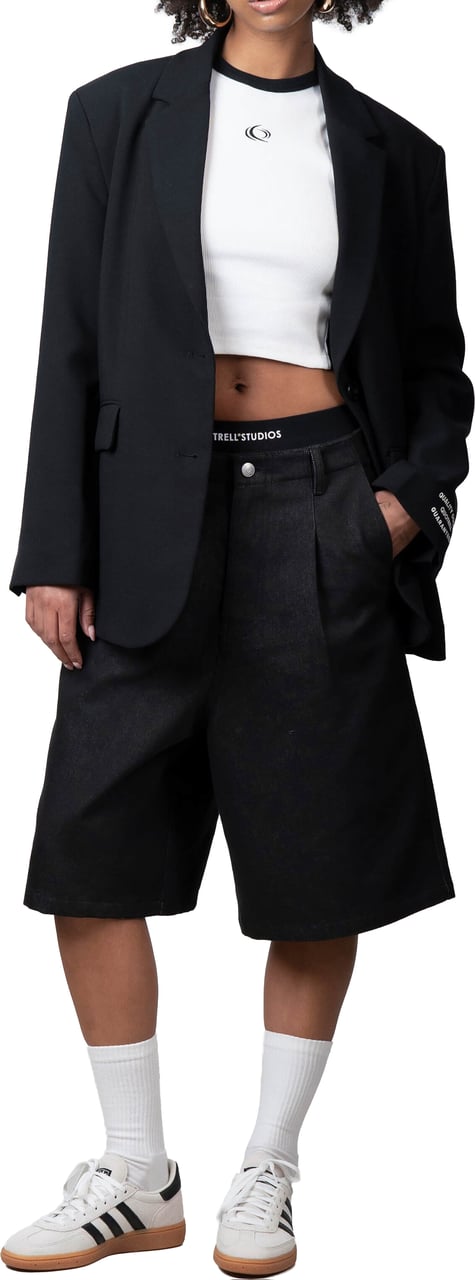 Quotrell Heritage Blazer | Black/white Zwart