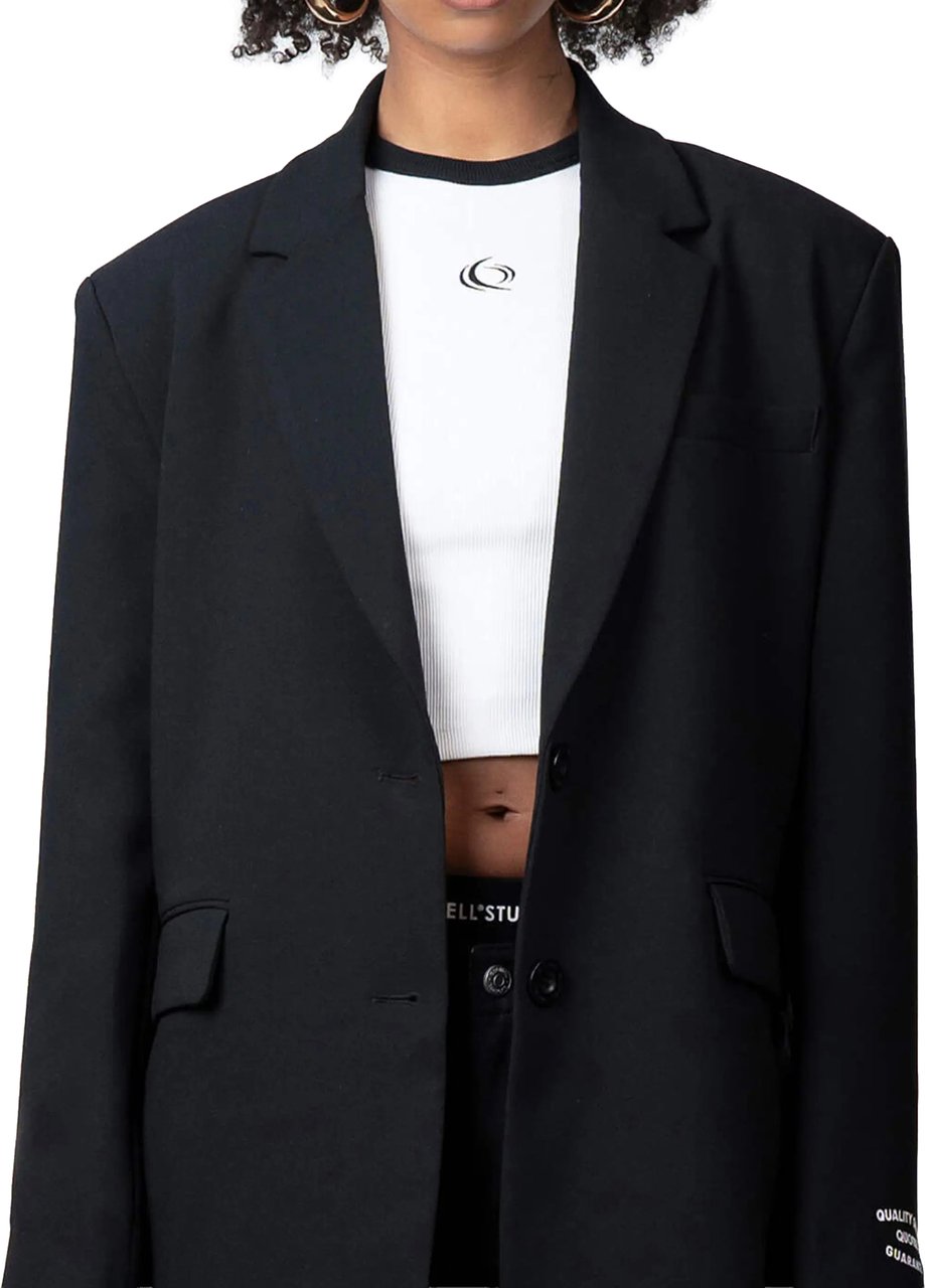 Quotrell Heritage Blazer | Black/white Zwart