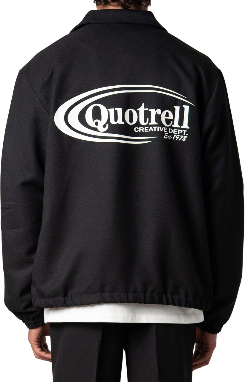 Quotrell Josh Coach Jacket | Black/white Zwart