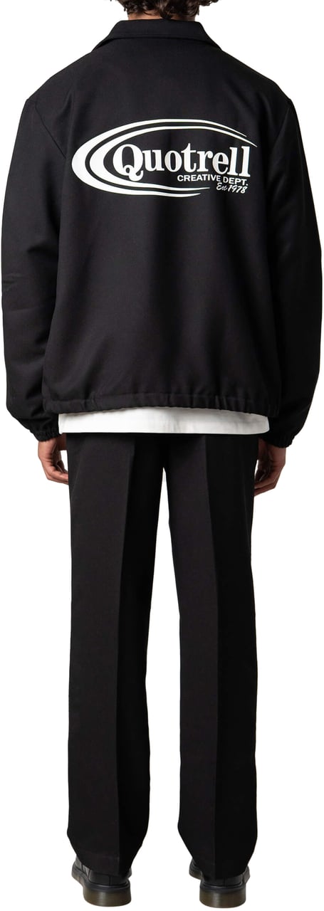 Quotrell Josh Coach Jacket | Black/white Zwart