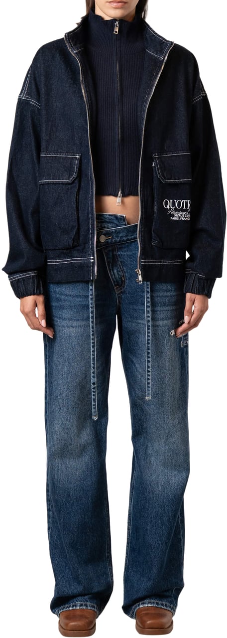 Quotrell Jack Jacket | Indigo Blue Blauw