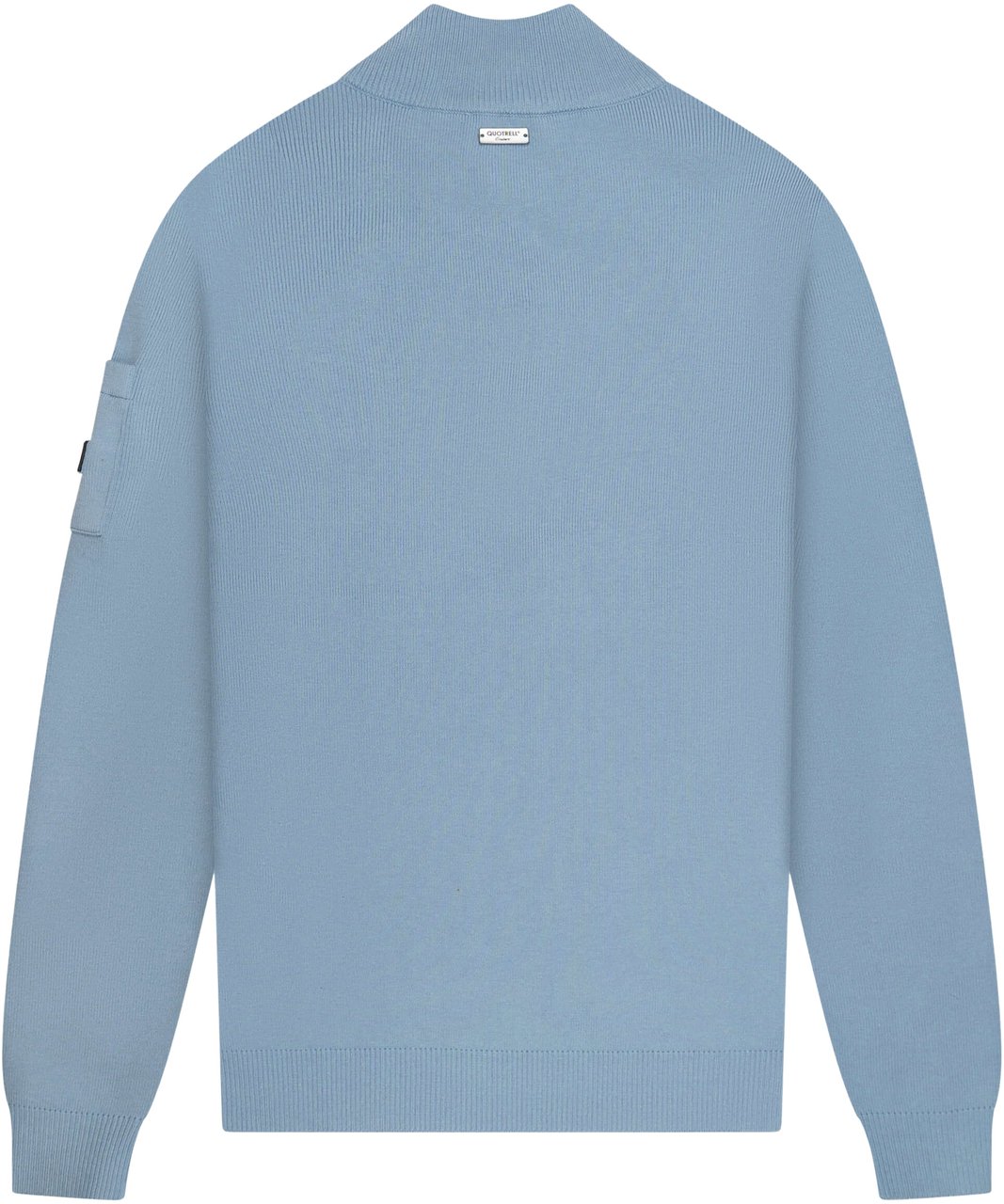 Quotrell Palace Knitted Halfzip | Muted Blue Blauw