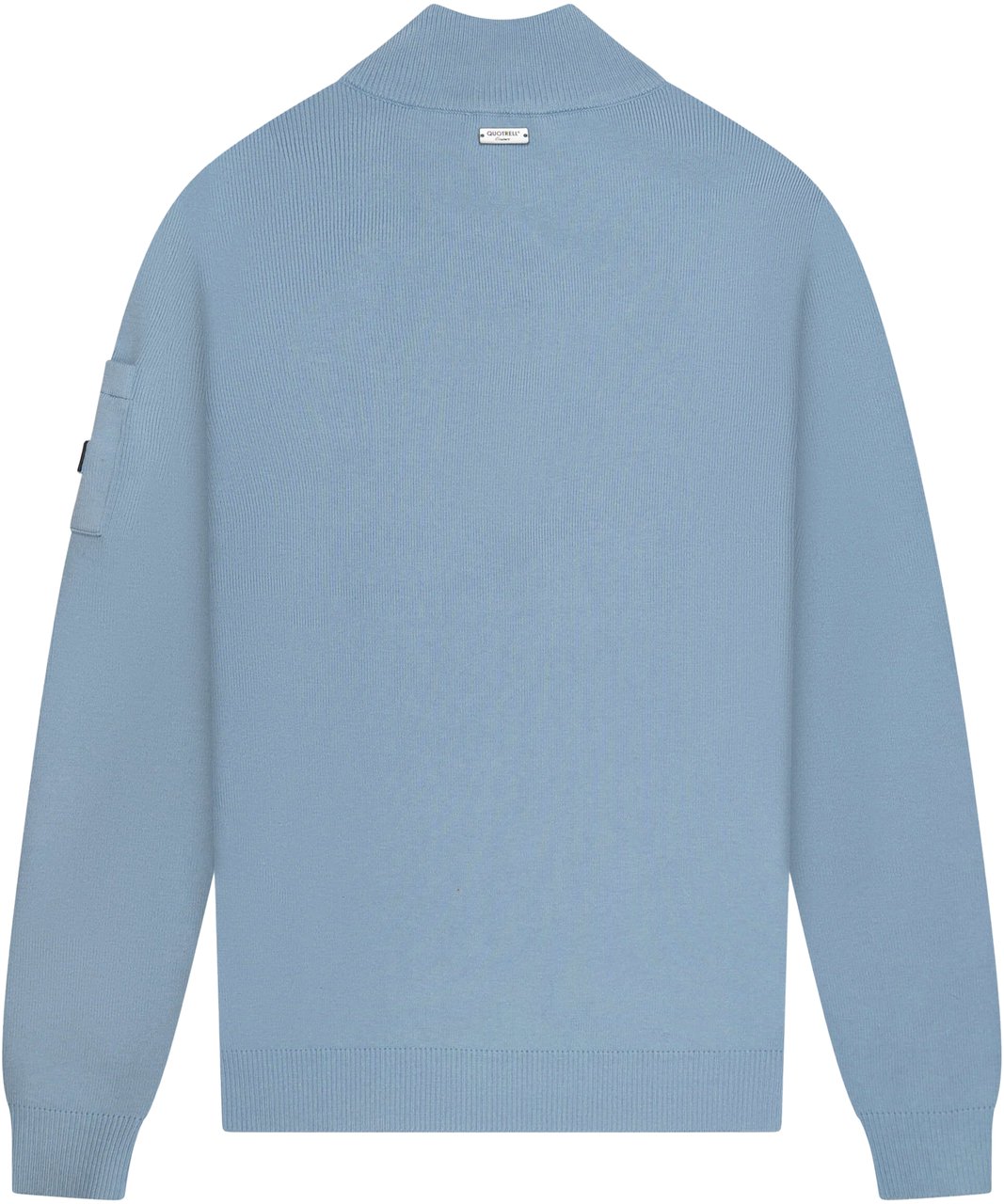 Quotrell Palace Knitted Halfzip | Muted Blue Blauw