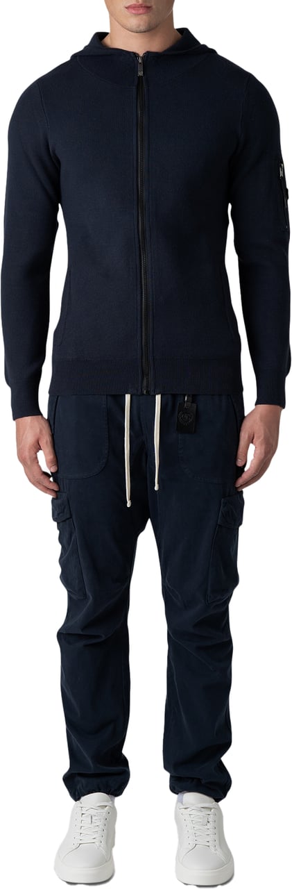 Quotrell Bilbao Knitted Hoodie | Navy Blauw