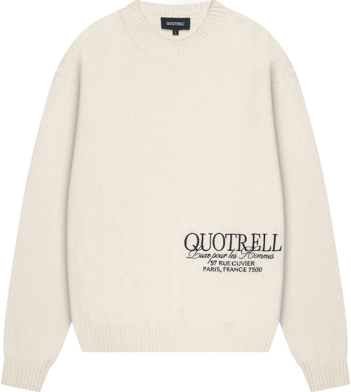 Quotrell Rico Knitted Crewneck | Ecru Beige